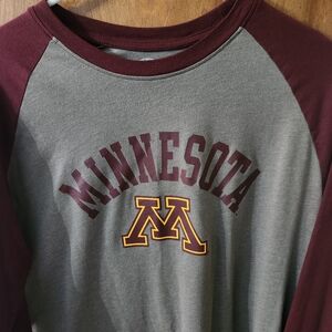 University Of Minnesota Raglan Style Baseball Mens Shirt